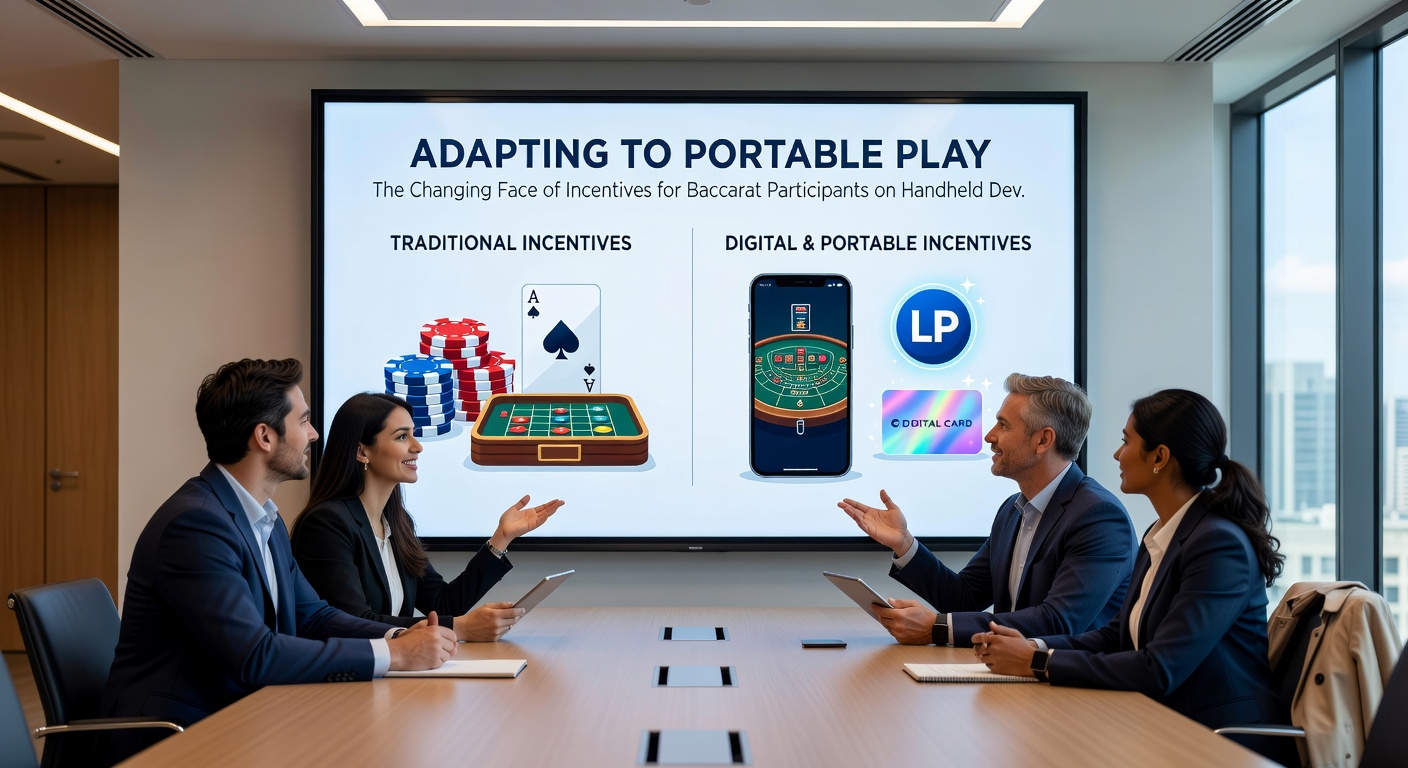 Mobile baccarat interface displaying tailored incentives and portable play rewards on a tablet device