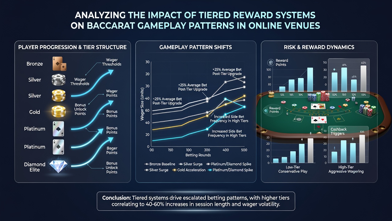 Analytics dashboard displaying baccarat player tier progression alongside betting pattern heatmaps