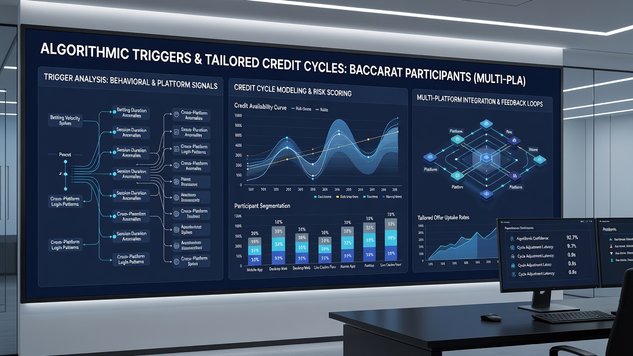 Visual representation of credit cycle adjustments triggered by multi-platform baccarat activity