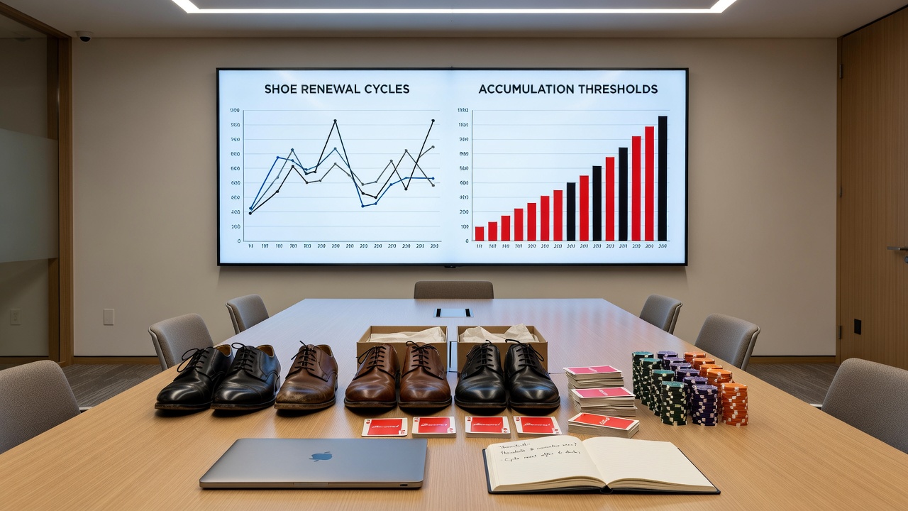 Close-up of baccarat shoe and dealer managing card replacement